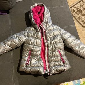 32-Degrees girls winter coat, 4T, silver